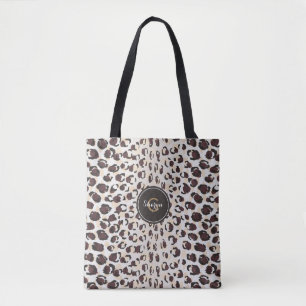 Personlig Namn Cheetah Print Animal Mönster Tygkasse