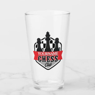 Personlig NAMN Chess Player Klubb Checkmate Glaskopp