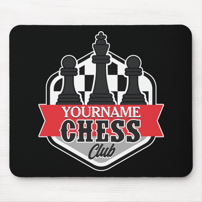 Personlig NAMN Chess Player Klubb Checkmate Musmatta (Framsidan)