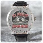 Personlig NAMN Classic Car Garage Anpassningsbar S Armbandsur<br><div class="desc">Anpassa den här riktigt unika,  unika Retro-Vintagen American Classic Car Leadslead Anpassningsbar Gift. Perfekt till din retro Cave-garagekorre! Anpassa med namn eller Anpassningsbar Text! Den kallaste vintagen.. Rockabilly Hot rod Hotrod Kustom Cruiser Lowrider</div>