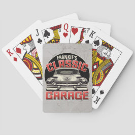 Personlig NAMN Classic Car Garage Anpassningsbar S Casinokort