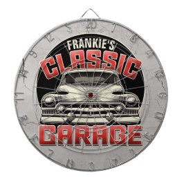 Personlig NAMN Classic Car Garage Anpassningsbar S Darttavla