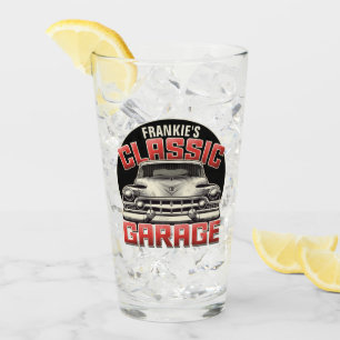 Personlig NAMN Classic Car Garage Anpassningsbar S Glaskopp
