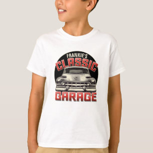 Personlig NAMN Classic Car Garage Anpassningsbar S T Shirt