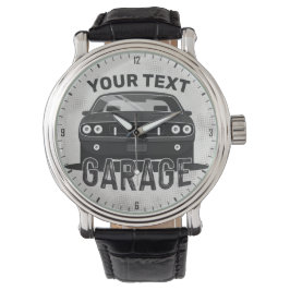 Personlig NAMN Classic Muscle Car Garage Retro Armbandsur