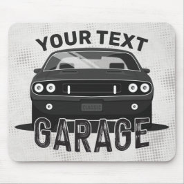 Personlig NAMN Classic Muscle Car Garage Retro Musmatta