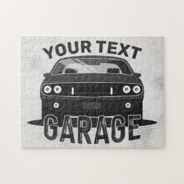Personlig NAMN Classic Muscle Car Garage Retro Pussel