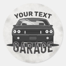 Personlig NAMN Classic Muscle Car Garage Retro