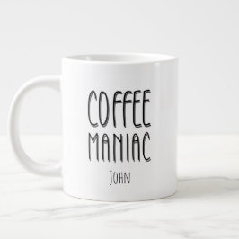 Personlig Namn Coffee Maniac - Funny Jumbo Mugg