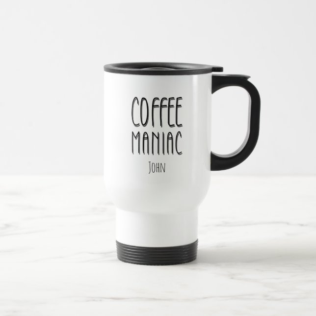 Personlig Namn Coffee Maniac - Funny Resemugg (Höger)