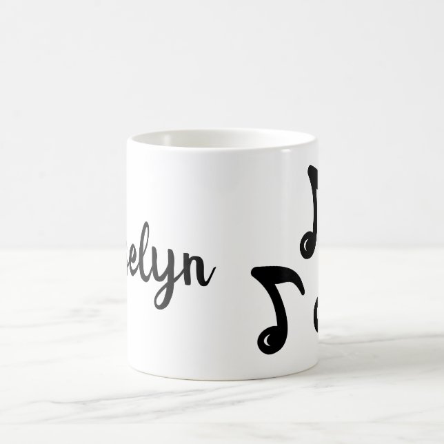 Personlig Namn Coola Musik noter Music Graphic Kaffemugg (Center)