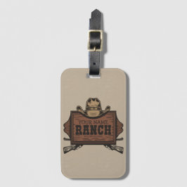 Personlig NAMN Cowboy Guns Westerna Ranch-tecken Bagagebricka