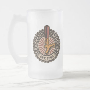 Personlig NAMN Craft Beer Taphouse Brewery Pub Frostat Ölglas