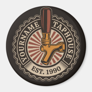 Personlig NAMN Craft Beer Taphouse Brewery Pub Magnet