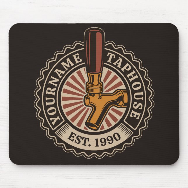 Personlig NAMN Craft Beer Taphouse Brewery Pub Musmatta (Framsidan)