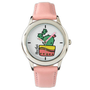 Personlig Namn Cute Cactus Kids Watch Armbandsur