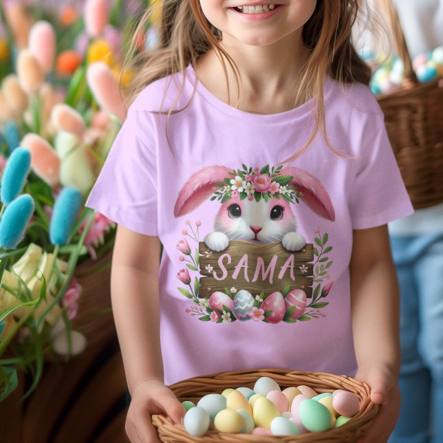 Personlig Namn Cute Påskhare Kids T Shirt (Skapare uppladdad)