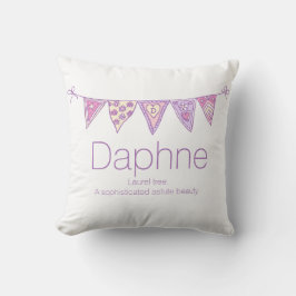 Personlig namn Daphne-lilans anpassningsbar för bu Kudde