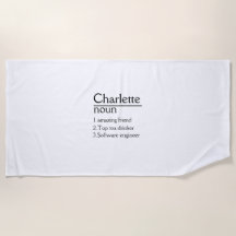 Personlig Namn definition Beach Towel