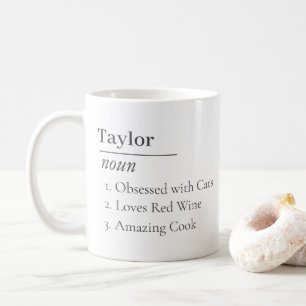 Personlig Namn Definition Dictionary - praktiskt f Kaffemugg