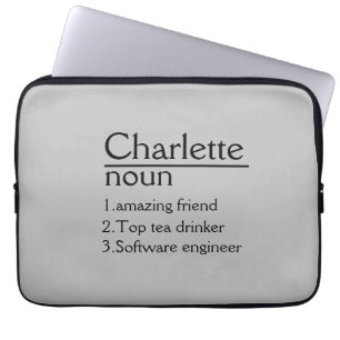 Personlig Namn definition Electronics Bag Laptop Fodral