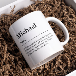 Personlig namn definition för honom kaffemugg