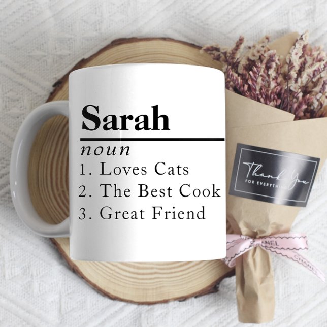Personlig Namn Definition Gift Mugg (Skapare uppladdad)