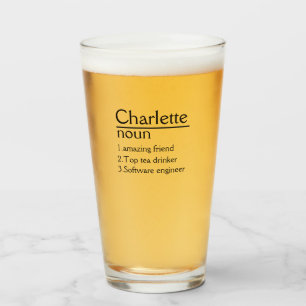 Personlig Namn Definition glass kopp