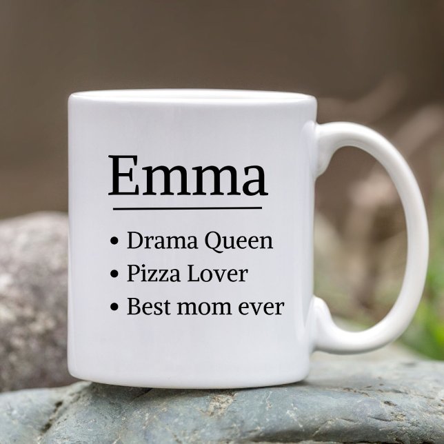 Personlig Namn Definition Grått Satin Mugg (Skapare uppladdad)