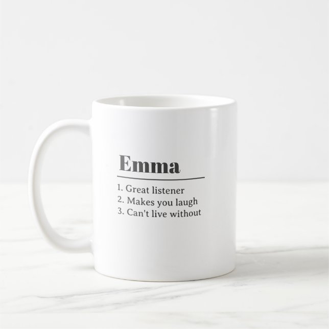 Personlig Namn definition Kaffemugg (Vänster)