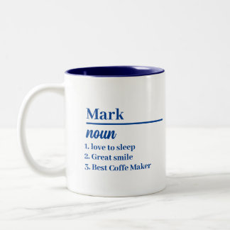 Personlig Namn Definition Light Blue Satin Mugg