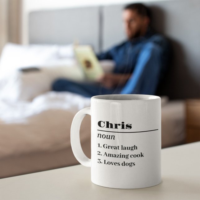 Personlig Namn Definition Noun Pappa Fars dag Kaffemugg (Skapare uppladdad)