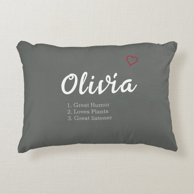 Personlig Namn Definition Prydnadskudde (Framsidan)