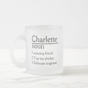 Personlig Namn Definition vit Mugg