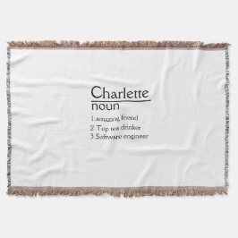 Personlig Namn-definitionsfilt Filt