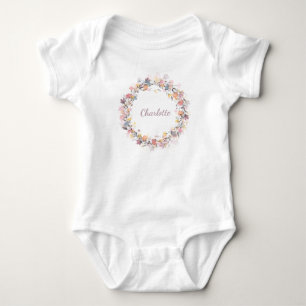Personlig Namn Delikat Pastel Blommigt Utandning T Shirt