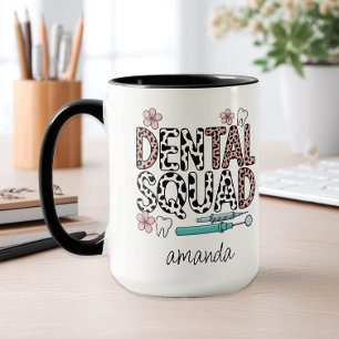 Personlig Namn Dental Squad Mugg