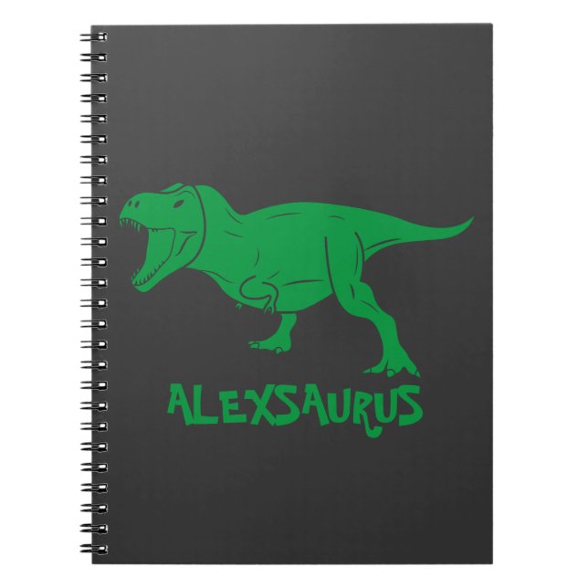 Personlig Namn Dinosaur bärbar dator Anteckningsbok (Framsidan)