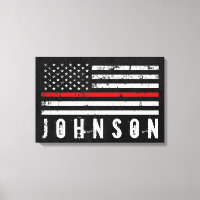 Personlig Namn Distress Firefighter Flagga
