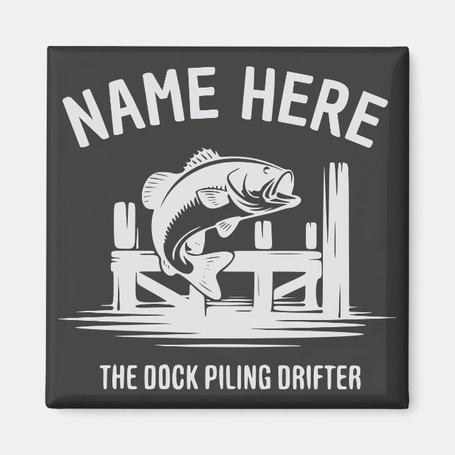Personlig Namn Docka Skugga Bas Magnet (Framsidan)