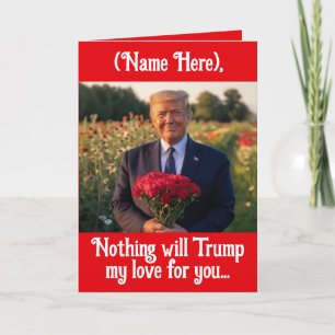 Personlig Namn Donald Trump Valentines day Helgkort