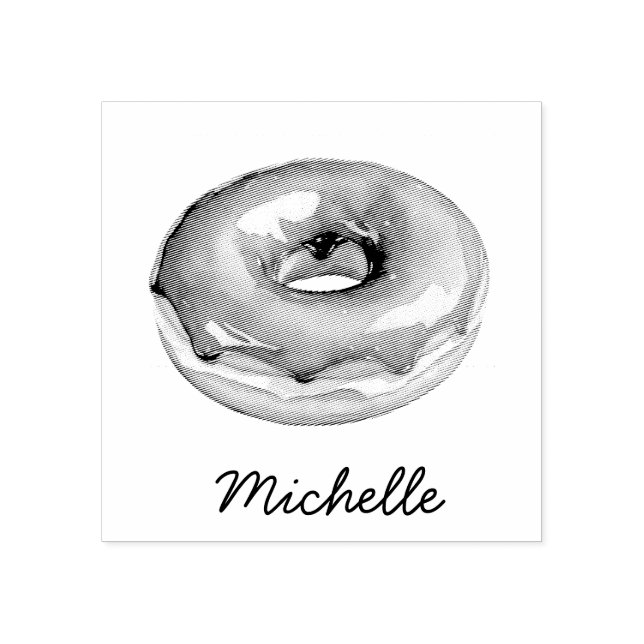 Personlig Namn Donut Stämpel (Tryck)