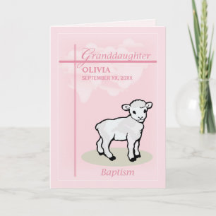 Personlig Namn Dopflicka Rosa Flick Kort
