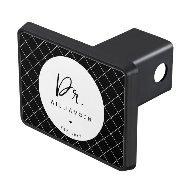 Personlig Namn Dr. Minimalist Doktor Studenten Dragkroksskydd (Topp Höger)