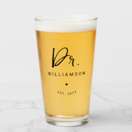 Personlig Namn Dr. Minimalist Doktor Studenten Glaskopp