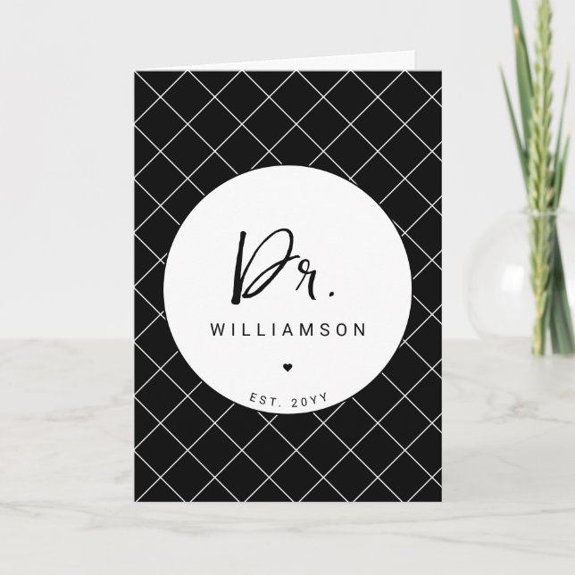 Personlig Namn Dr. Minimalist Doktor Studenten Kort (Framsida)