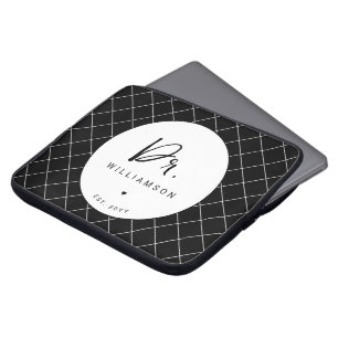 Personlig Namn Dr. Minimalist Doktor Studenten Laptop Fodral