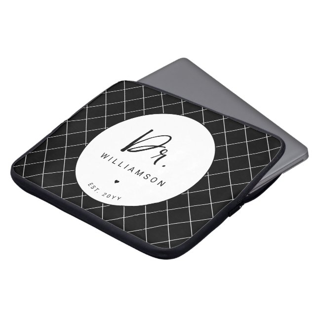 Personlig Namn Dr. Minimalist Doktor Studenten Laptop Fodral (Framsida topp)