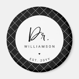 Personlig Namn Dr. Minimalist Doktor Studenten Magnet