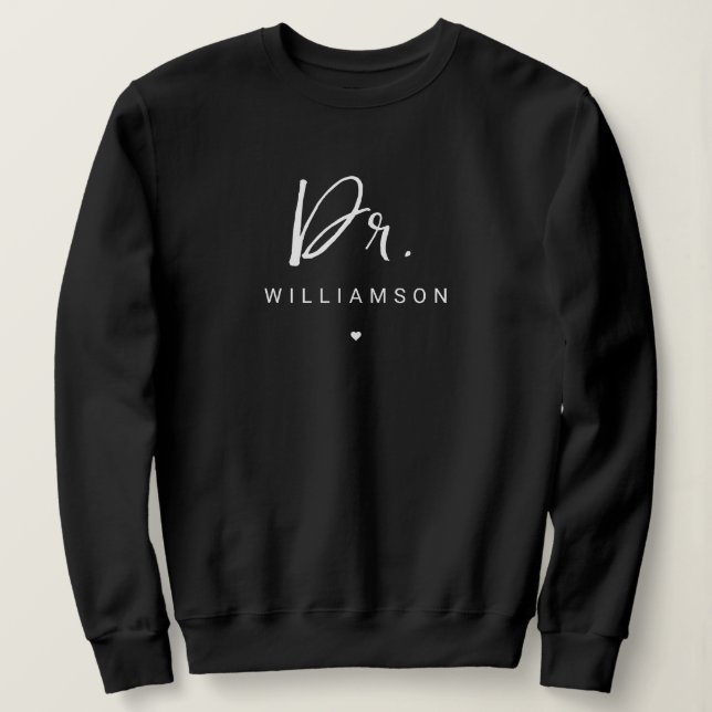 Personlig Namn Dr. Minimalist Doktor Studenten T Shirt (Design framsida)